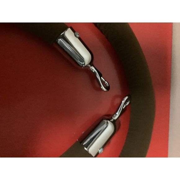 Brown Velvet Hanging Ropes, Safety Queue Barrier Ropes W/Polished Silver Hoops - Picture 3 of 4